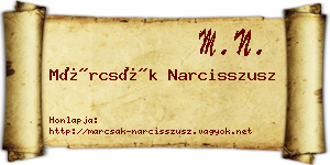 Márcsák Narcisszusz névjegykártya